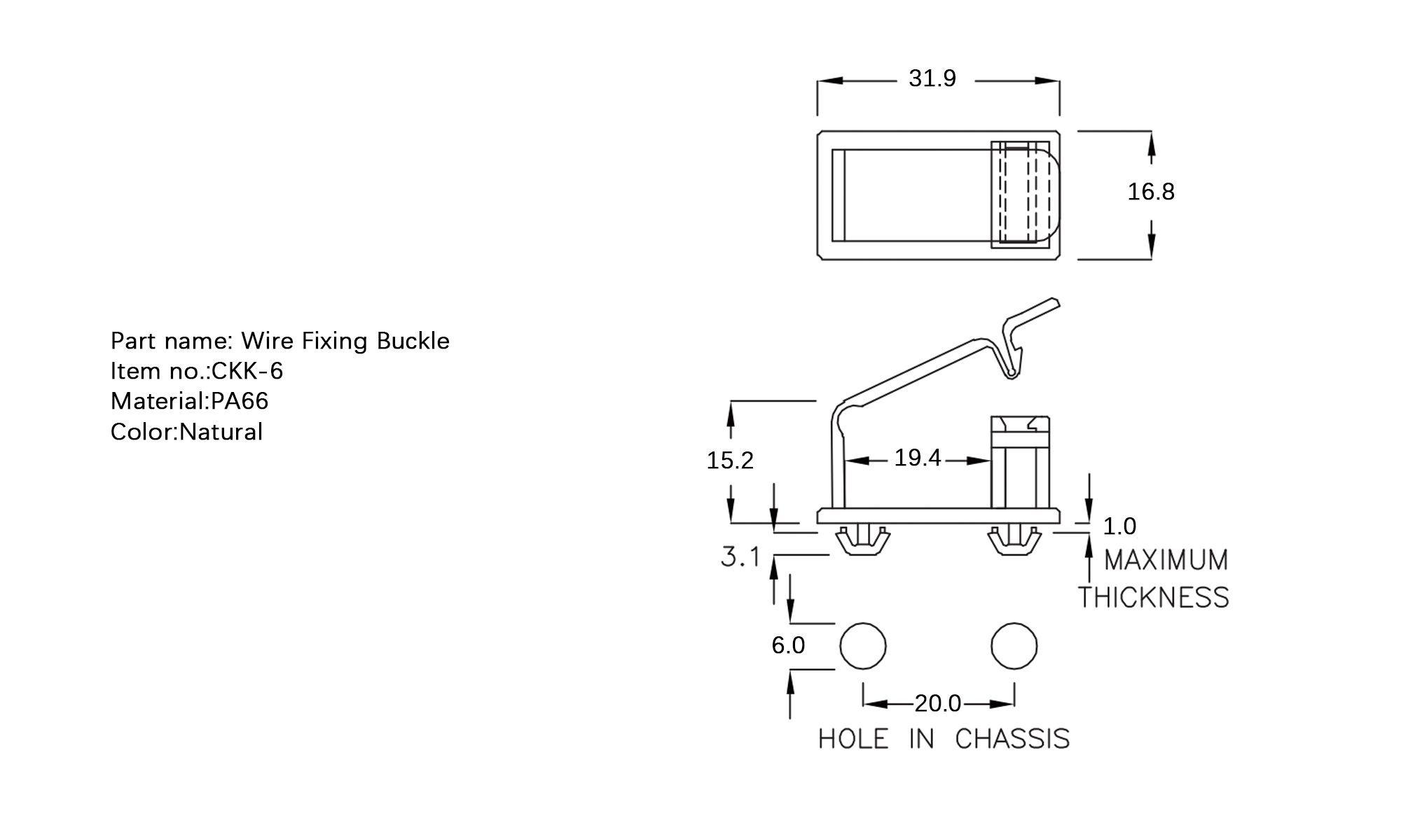 Wire Fixing Buckle CKK-6